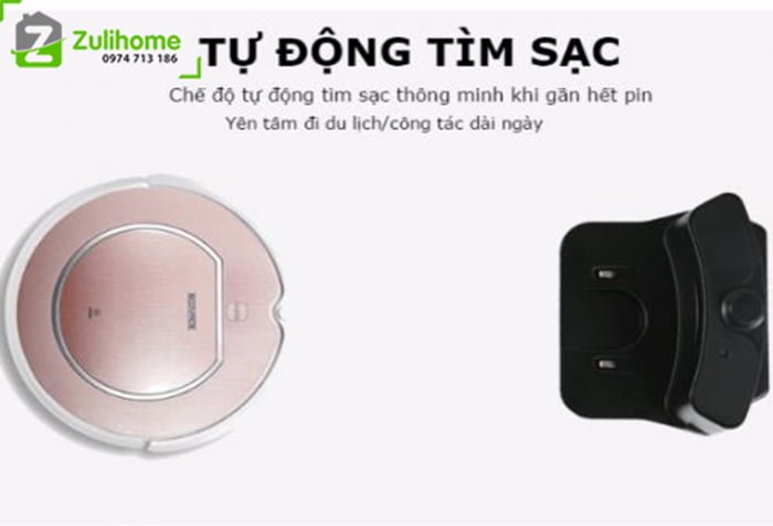 ECOVACS DEEBOT CEN546 có thể tự động sạc khi gần hết pin ECOVACS DEEBOT CEN546 có thể tự động sạc khi gần hết pin