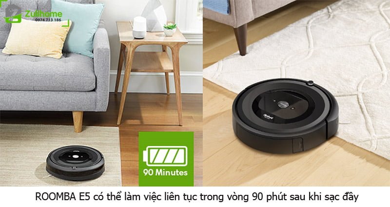 iRobot Roomba E5 8 Irobot Roomba E5 | Tự quay về sạc khi pin yếu