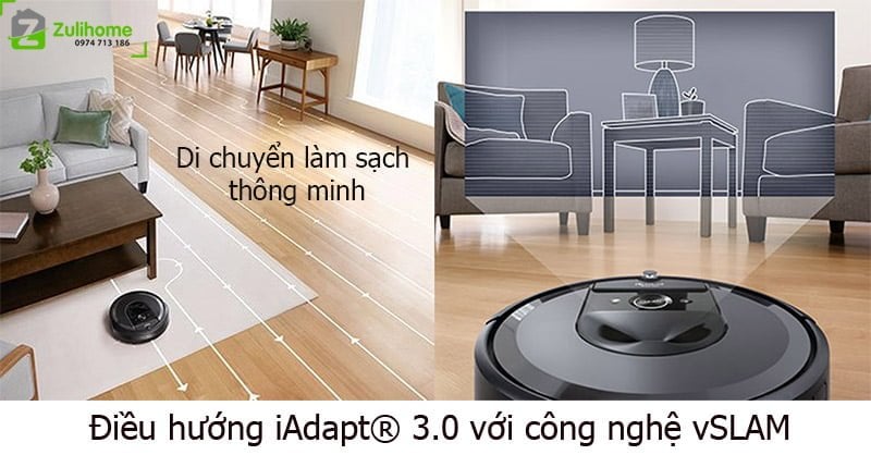 iRobot Roomba I7 Plus 7 Irobot Roomba I7 Plus | Điều hướng iAdapt 3.0 với thuật toán vSLAM
