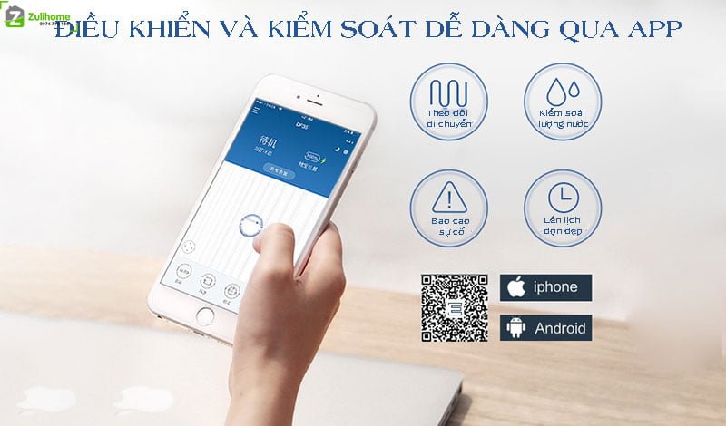 Ecovacs Deebot DF45 8 Ecovacs Deebot DF45 được điều khiển qua app