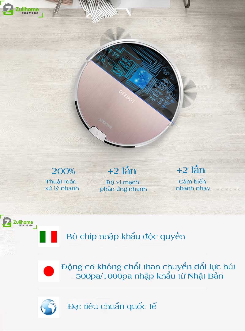 Ecovacs Deebot DF35 2 Ecovacs Deebot DF35 có combo làm sạch sâu