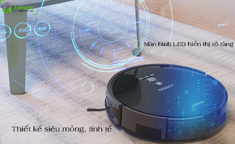 Ecovacs Deebot DF45 11 Ecovacs Deebot DF45 với thiết kế siêu mỏng và tinh tế