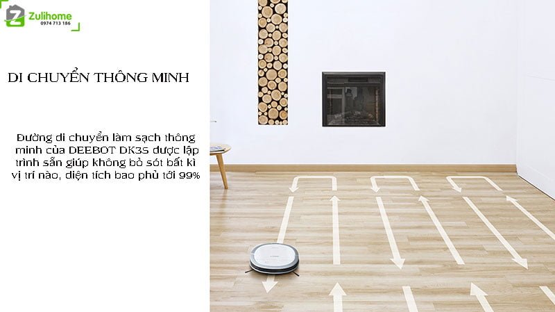Ecovacs Deebot DK35 (Ozmo Slim 11) 2 Ecovacs Deebot DK35 tích hợp công nghệ di chuyển thông minh