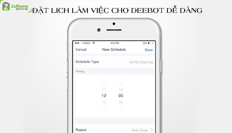 Ecovacs Deebot DK35 (Ozmo Slim 11) 5 Ecovacs Deebot DK35 được điều khiển qua app