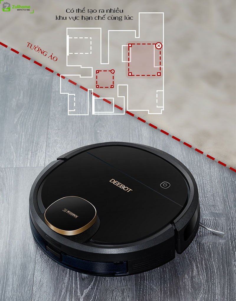 Ecovacs Deebot DN520 7 Ecovacs Deebot DN520 | Thiết lập tường ảo tạo ranh giới di chuyển