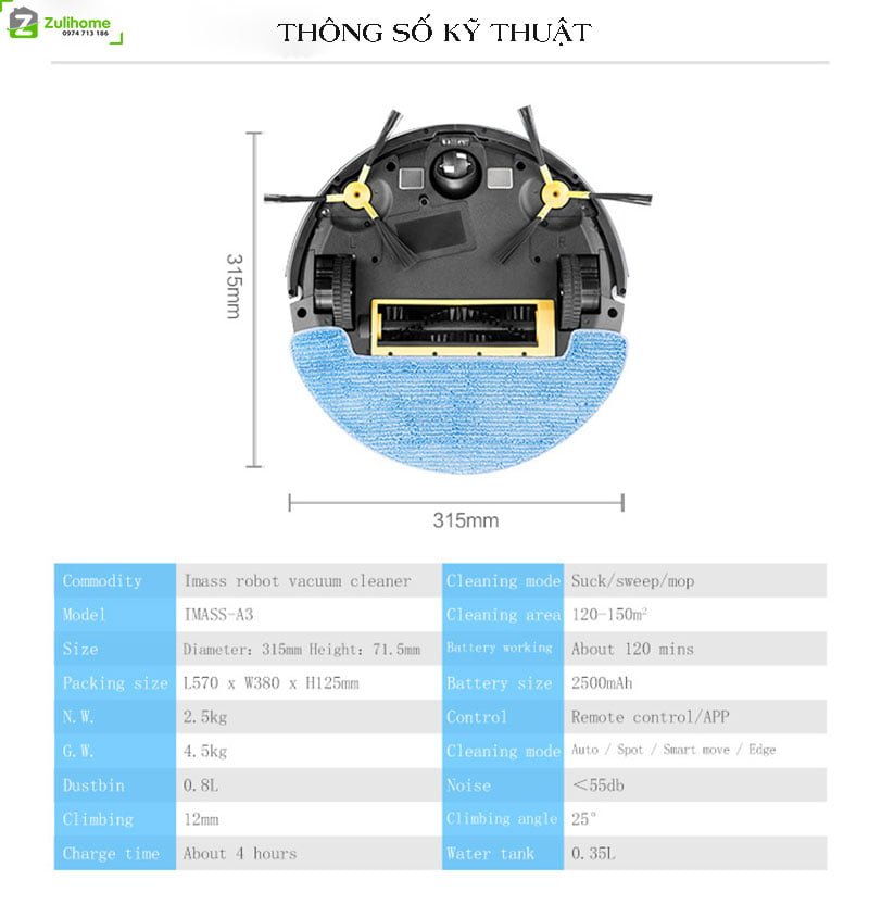Imass A3W Wifi | Thông số kỹ thuật