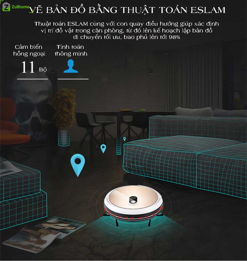 Imass A3W Wifi | Vẽ bản đồ bằng thuật toán ESLAM