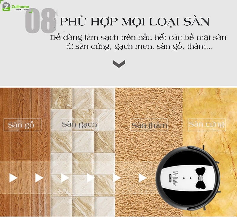 Imass Mr Butler (Probot Nelson A3) 9 Imass Mr Butler | Phù hợp với mọi loại sàn