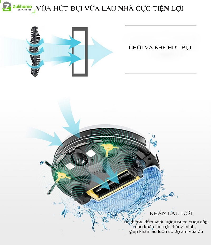 Imass A30 | Vừa hút bụi vừa lau nhà