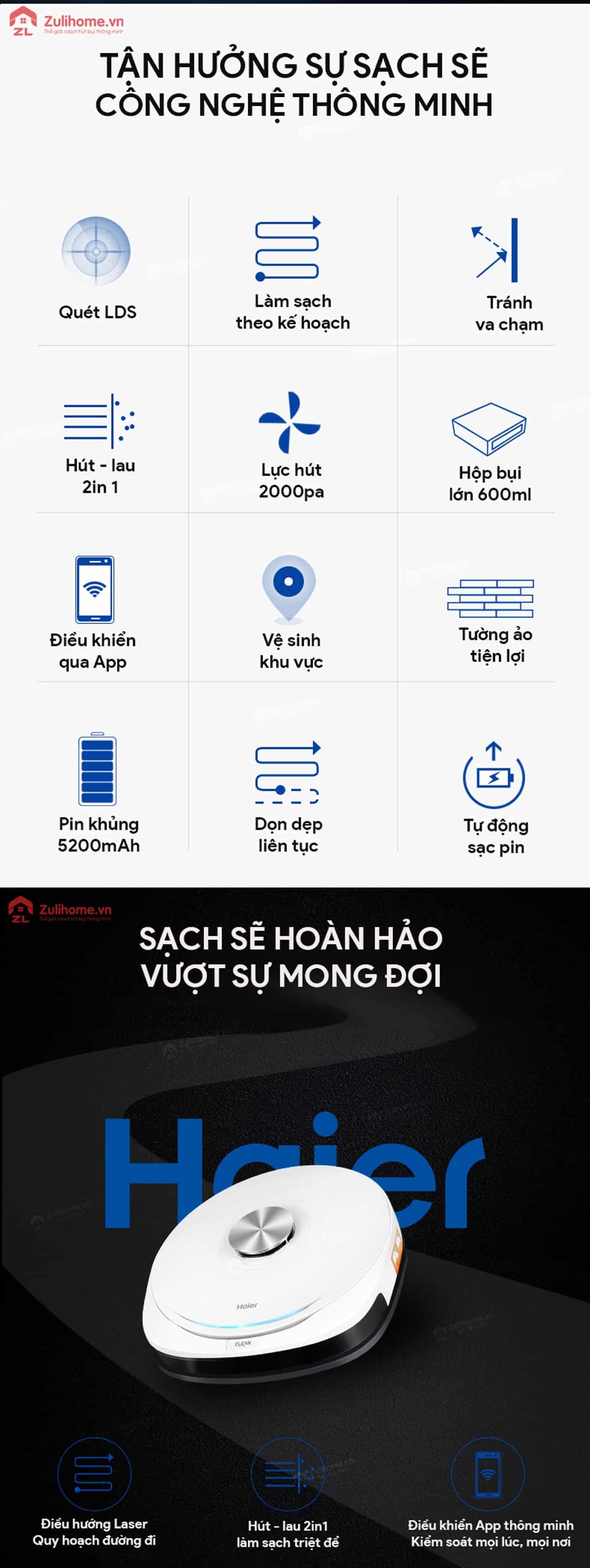 Haier Tab-JLH5W 2 Haier Tab JLH5W | Tích hợp nhiều công nghệ hiện đại