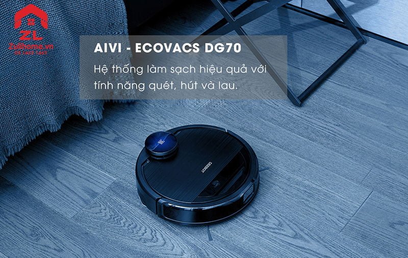 Ecovacs Deebot DG70 6 Ecovacs Deebot DG70 làm sạch hiệu quả với combo hút và lau