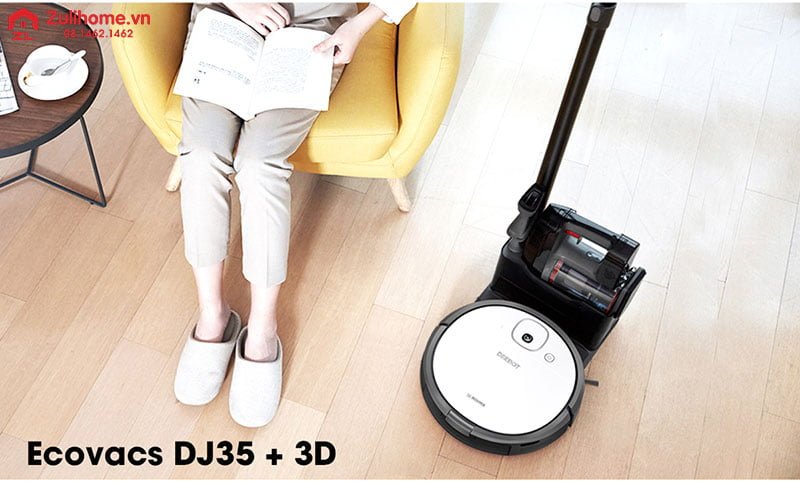 Ecovacs Deebot DJ35 - 3d (Kèm Máy Hút Bụi Cầm Tay) 2 robot hut bui ecovacs deebot dj35 3d zulihome 1