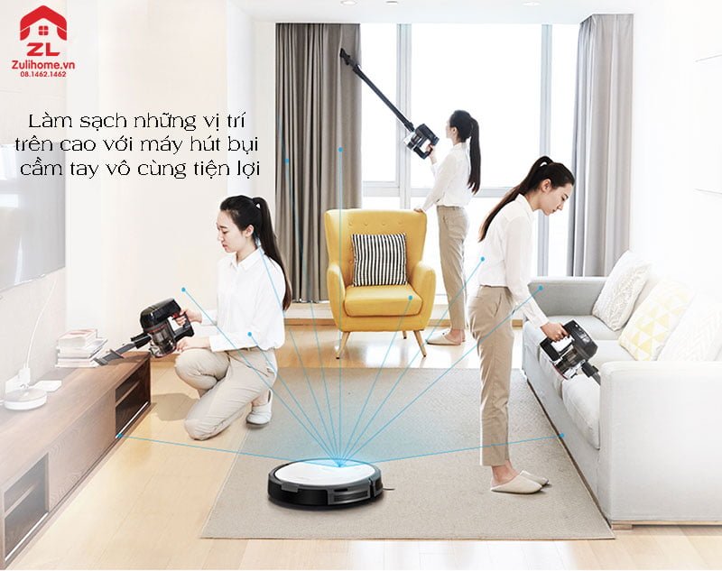 Ecovacs Deebot DJ35 - 3d (Kèm Máy Hút Bụi Cầm Tay) 3 robot hut bui ecovacs deebot dj35 3d zulihome 2