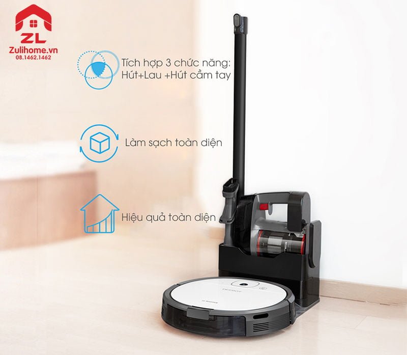 Ecovacs Deebot DJ35 - 3d (Kèm Máy Hút Bụi Cầm Tay) 4 robot hut bui ecovacs deebot dj35 3d zulihome 3