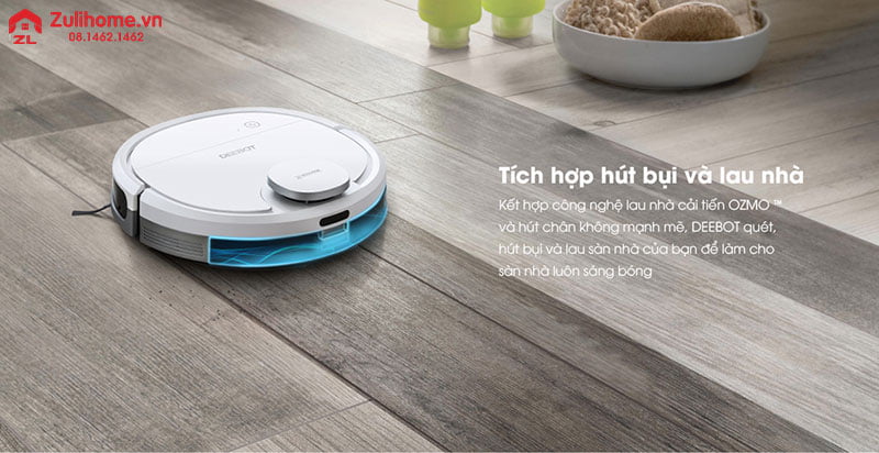 Ecovacs Deebot DN33 (Ozmo 900 Bản Châu Á) 5 Ecovacs Deebot DN33 | Tích hợp hút bụi và lau nhà