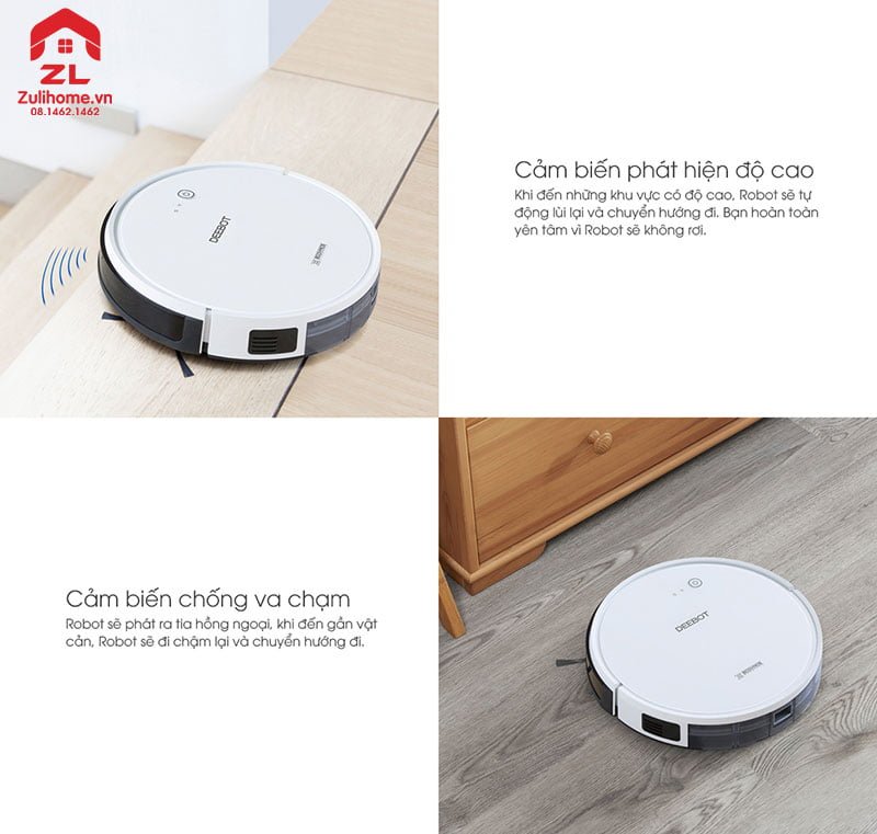 Ecovacs Deebot DO37 (Deebot 600 Bản Châu Á) 8 Ecovacs Deebot DO37 được trang bị công nghệ cảm biến độ cao và vật cản