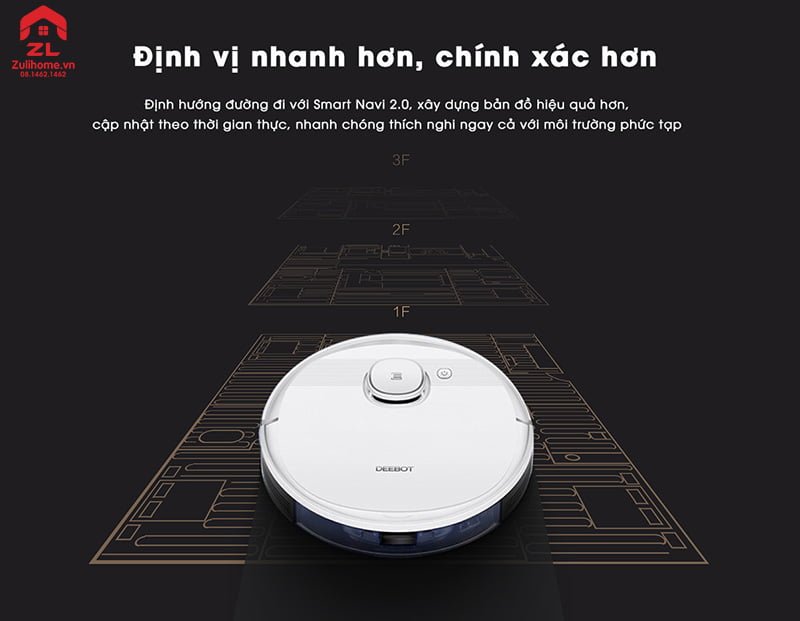 Ecovacs Deebot DX33 (T5 Fun) 2 Ecovacs Deebot DX33 | Hệ thống điều hướng thông minh