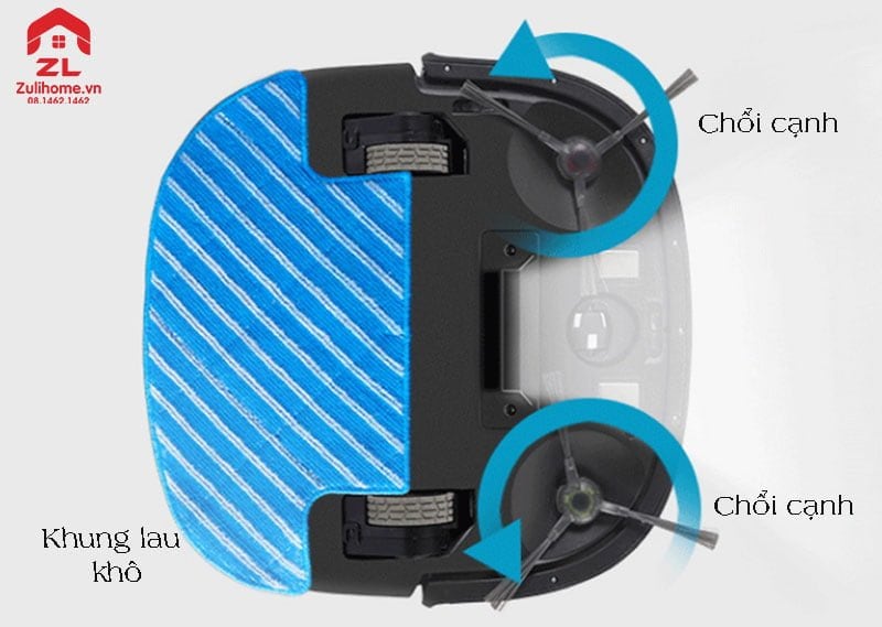 ECOVACS DEEBOT DB35 3 Ecovacs Deebot DB35 có hệ thống làm sạch khoa học