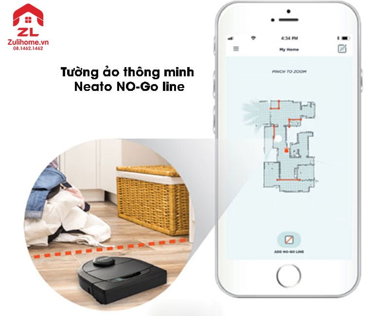 Neato Botvac D4 Connected - PP Chính Hãng 6 Neato Botvac D4 Connected | Tường ảo thông minh
