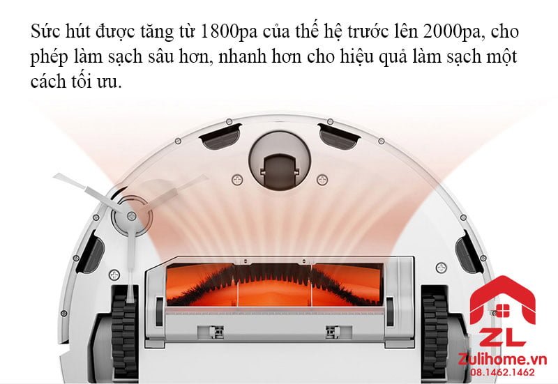 Xiaomi Mi Robot Vaccum 1S - Bản Nội Địa 2 Xiaomi mi robot vacuum 1s - model 2019 | Hệ thống hút mạnh mẽ