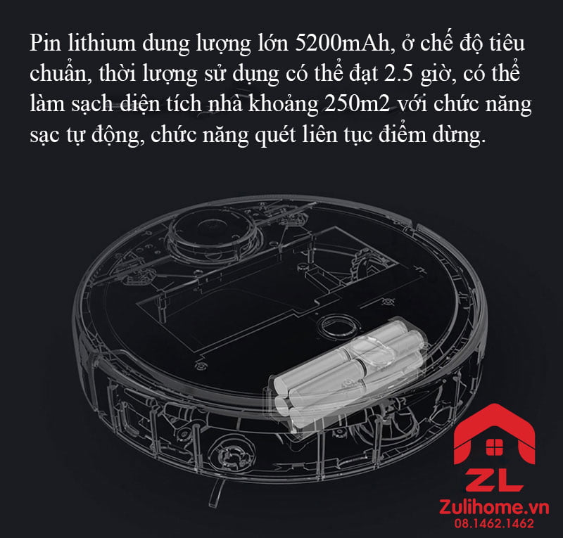 Xiaomi Mi Robot Vaccum 1S - Bản Nội Địa 9 Xiaomi mi robot vacuum 1s - model 2019 | Dung lượng pin lớn