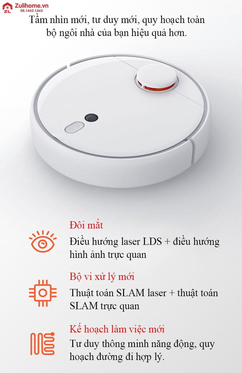 Xiaomi Mi Robot Vaccum 1S - Bản Nội Địa 4 Xiaomi mi robot vacuum 1s - model 2019 | Công nghệ hàng đầu