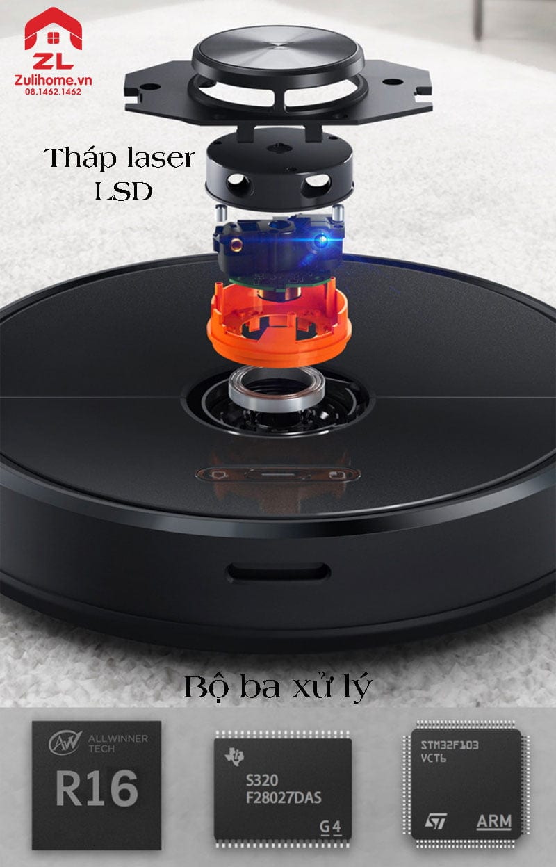 Xiaomi Roborock Gen 3 S602-00 - Bản Quốc Tế 4 Xiaomi Roborock S602-00 với tháp laser LSD