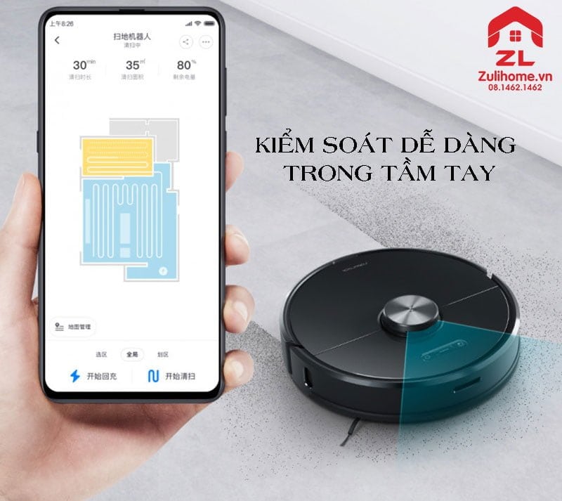 Xiaomi Roborock Gen 3 S602-00 - Bản Quốc Tế 7 Xiaomi Roborock S602-00 được điều khiển qua app