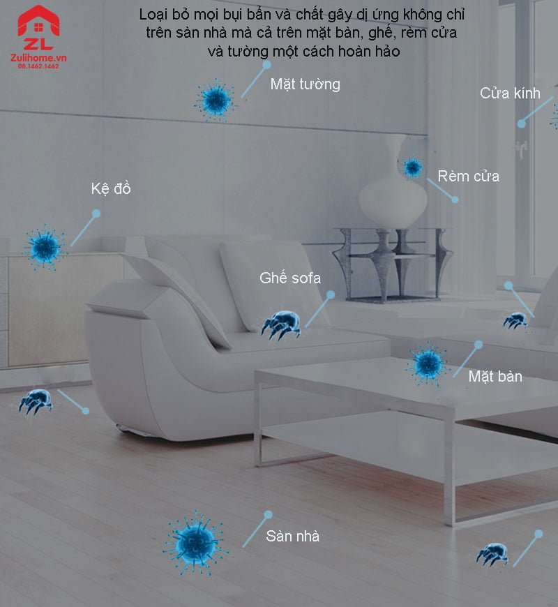 Ecovacs Deebot DE53 - 3d (Kèm Máy Hút Bụi Cầm Tay) 5 robot hut bui ecovacs deebot de53 3d zulihome 1