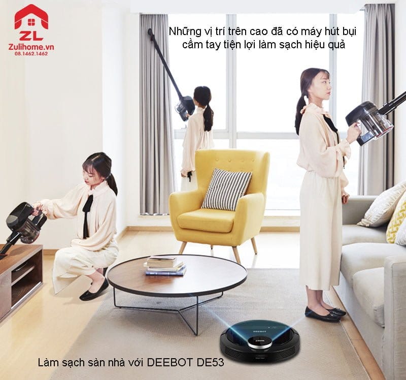 Ecovacs Deebot DE53 - 3d (Kèm Máy Hút Bụi Cầm Tay) 2 robot hut bui ecovacs deebot de53 3d zulihome 2