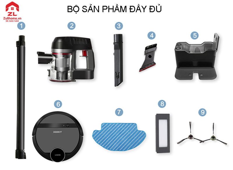 Ecovacs Deebot DE53 - 3d (Kèm Máy Hút Bụi Cầm Tay) 24 robot hut bui ecovacs deebot de53 3d zulihome 5