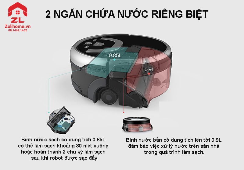 ILIFE W400 7 ILIFE W400 | Hộp nước sạch và bẩn riêng biệt
