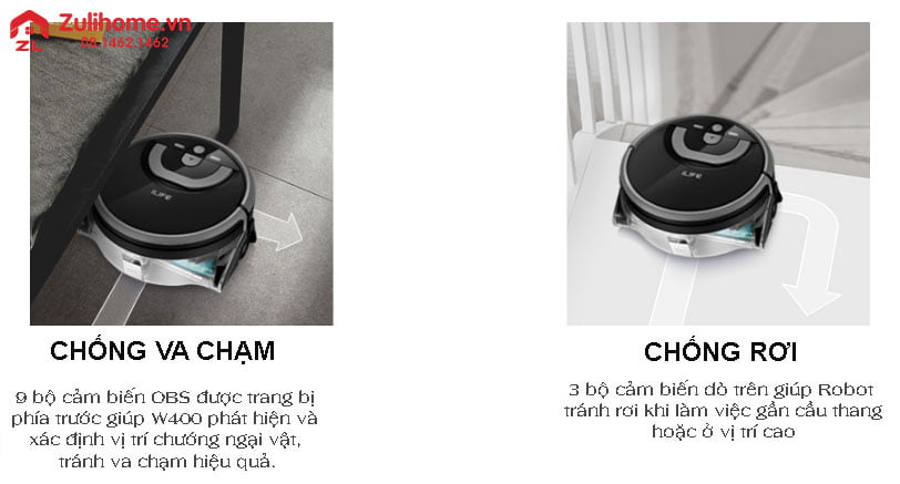 ILIFE W400 8 ILIFE W400 | Công nghệ cảm biến nâng cao