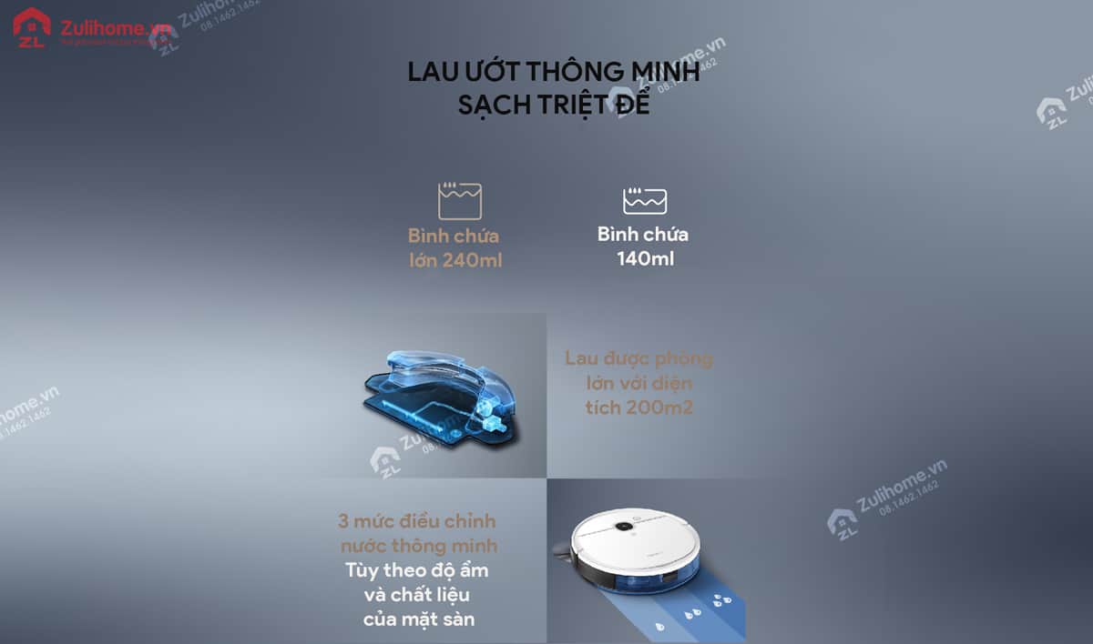 Ecovacs Deebot DJ65 - N5 Fun 12 Ecovacs Deebot DJ65 - N5 Fun lau ướt thông minh