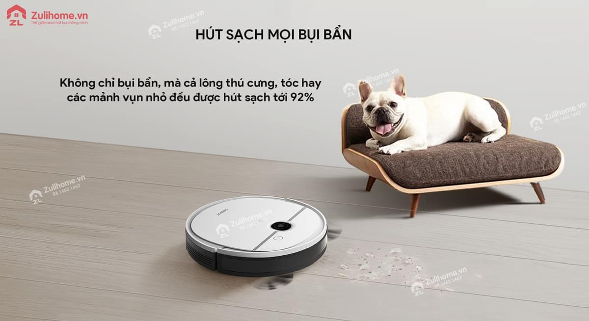 Ecovacs Deebot DJ65 - N5 Fun 9 Ecovacs Deebot DJ65 - N5 Fun hút sạch mọi loại bụi bẩn