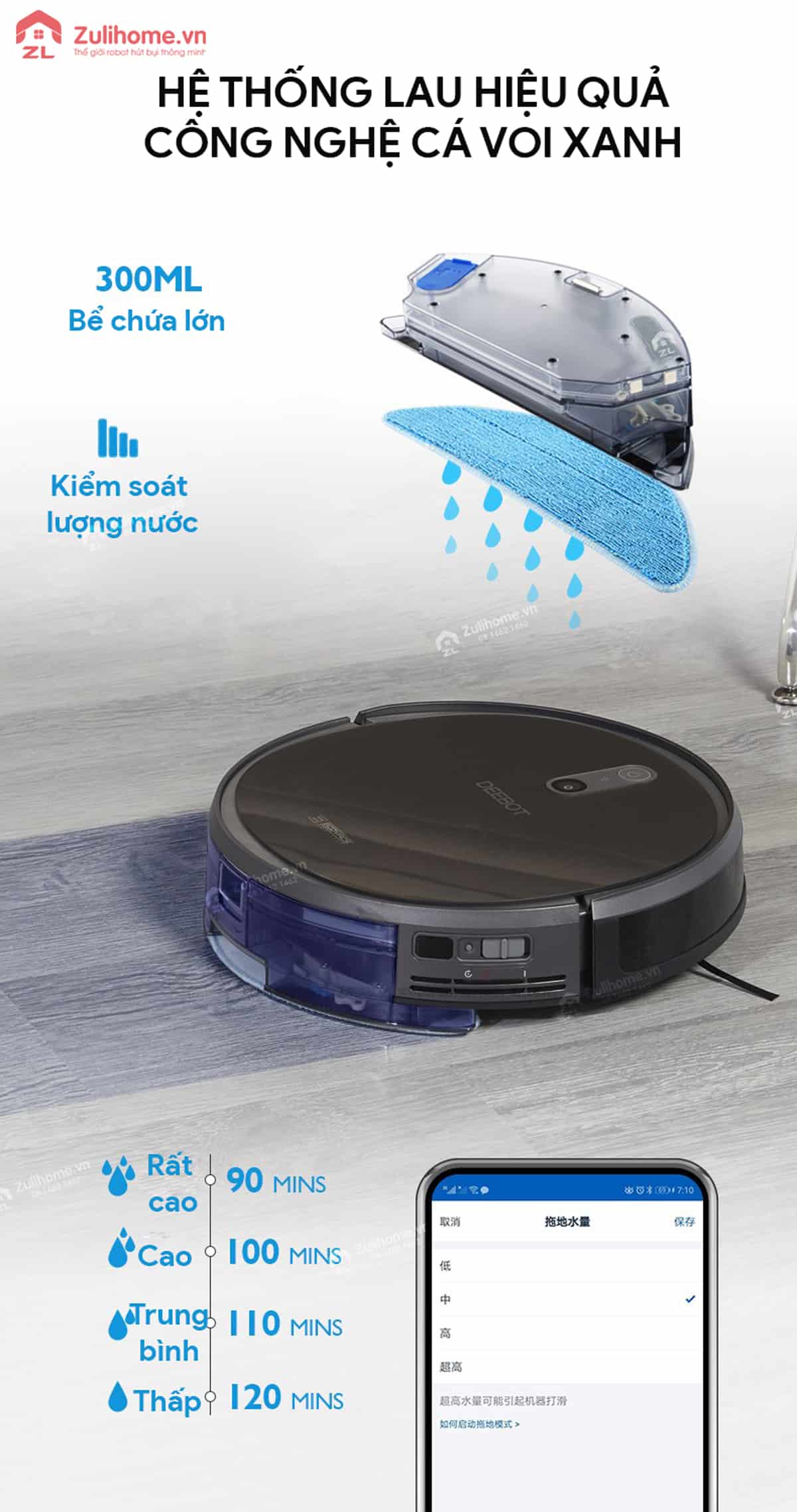 Ecovacs Deebot DS37 7 Ecovacs Deebot DS37 | Công nghệ cá voi xanh