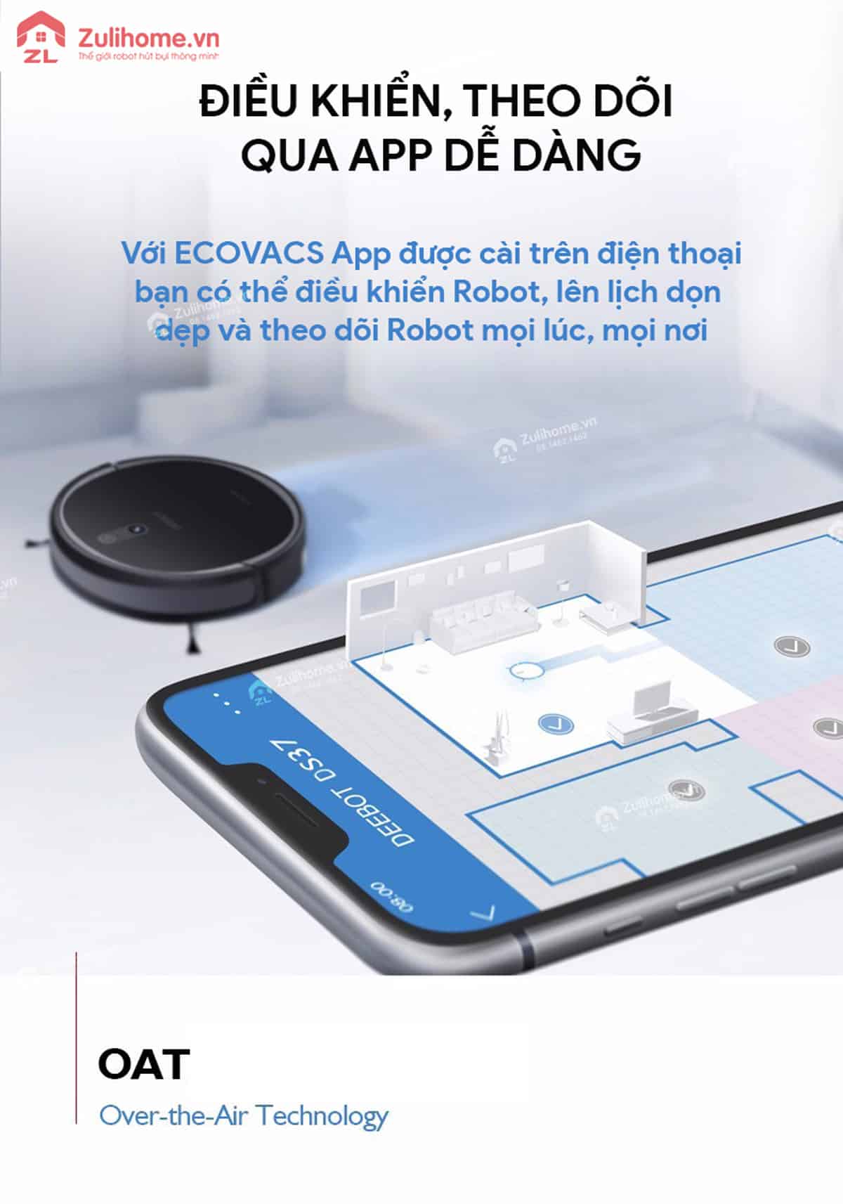 Ecovacs Deebot DS37 9 Ecovacs Deebot DS37 | Điều khiển dễ dàng qua app