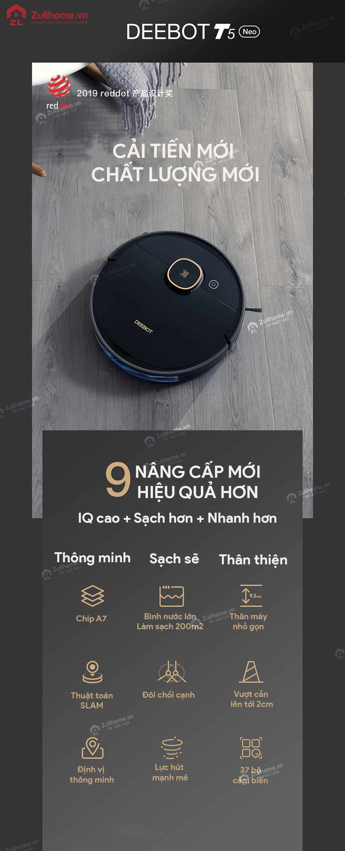 Ecovacs Deebot T5 Neo DX55 - Bản Châu Á (Ozmo 920) 1 Ecovacs Deebot T5 Neo DX55