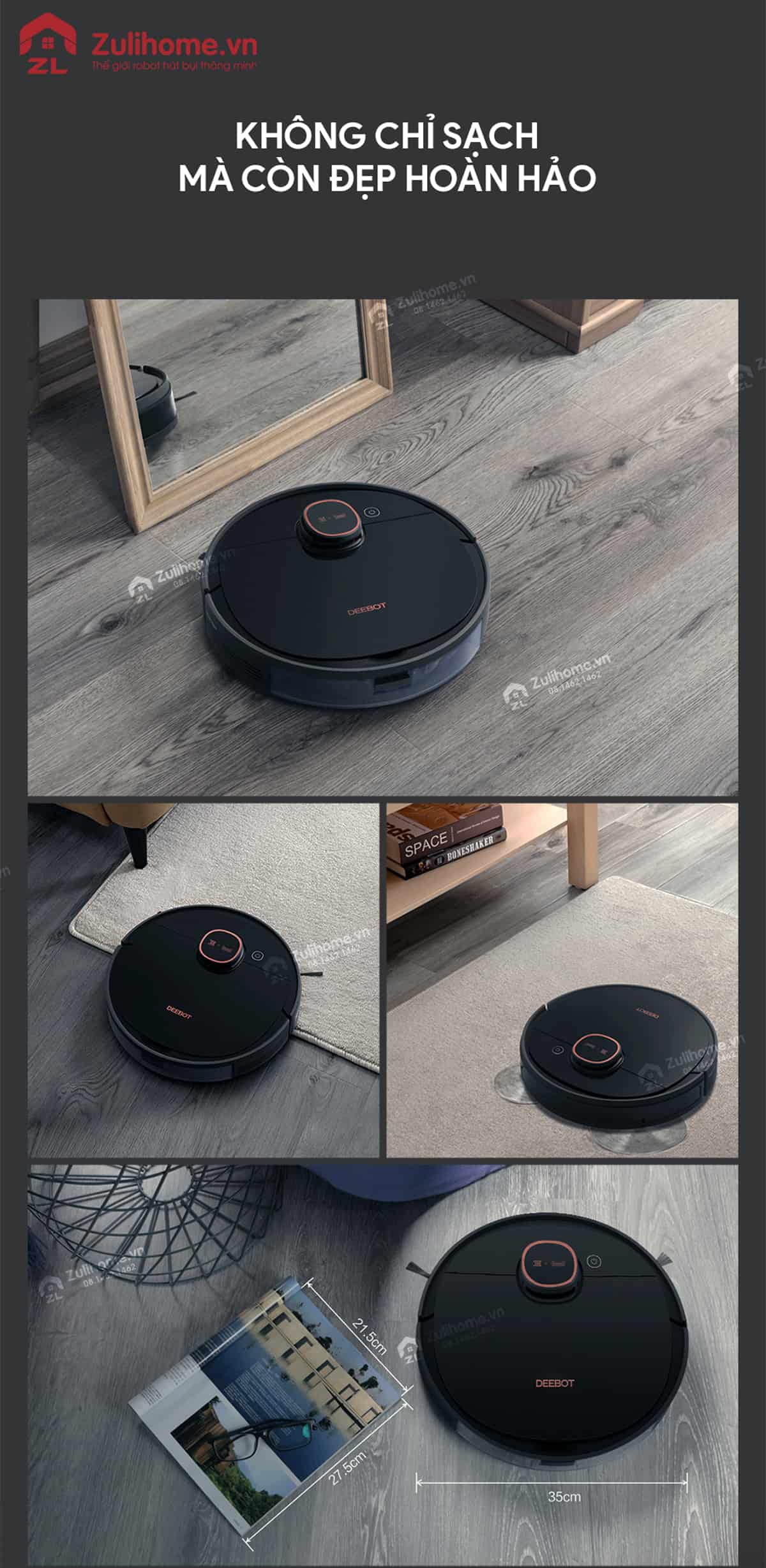 Ecovacs Deebot T5 MAX (DX65) 20 Ecovacs Deebot DX65 - T5 Max | Thiết kế đẹp và hoàn hảo