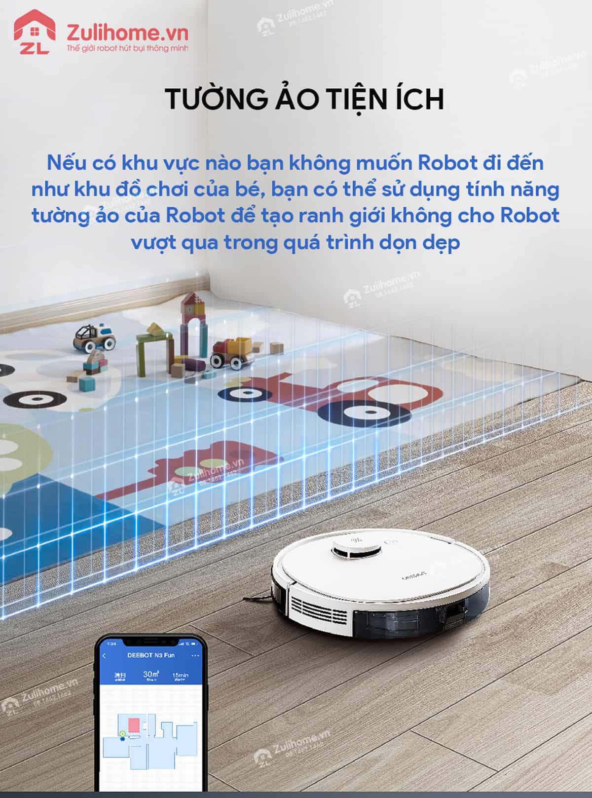 Ecovacs Deebot N3 Fun 360° 12 Ecovacs Deebot N3 Fun 360 | Tính năng tường ảo
