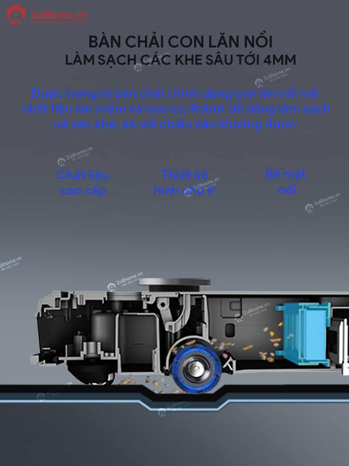 Ecovacs Deebot N3 Fun 360° 4 Ecovacs Deebot N3 Fun 360 | Bàn chải con lăn nổi