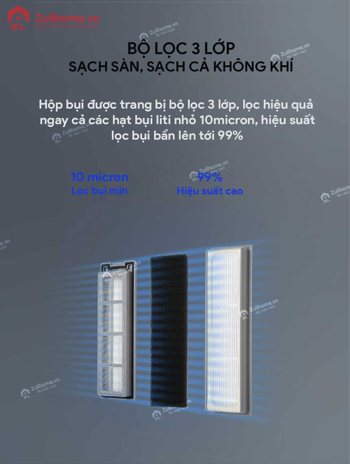 Ecovacs Deebot N3 Fun 360° 7 Ecovacs Deebot N3 Fun 360 | Bộ lọc 3 lớp