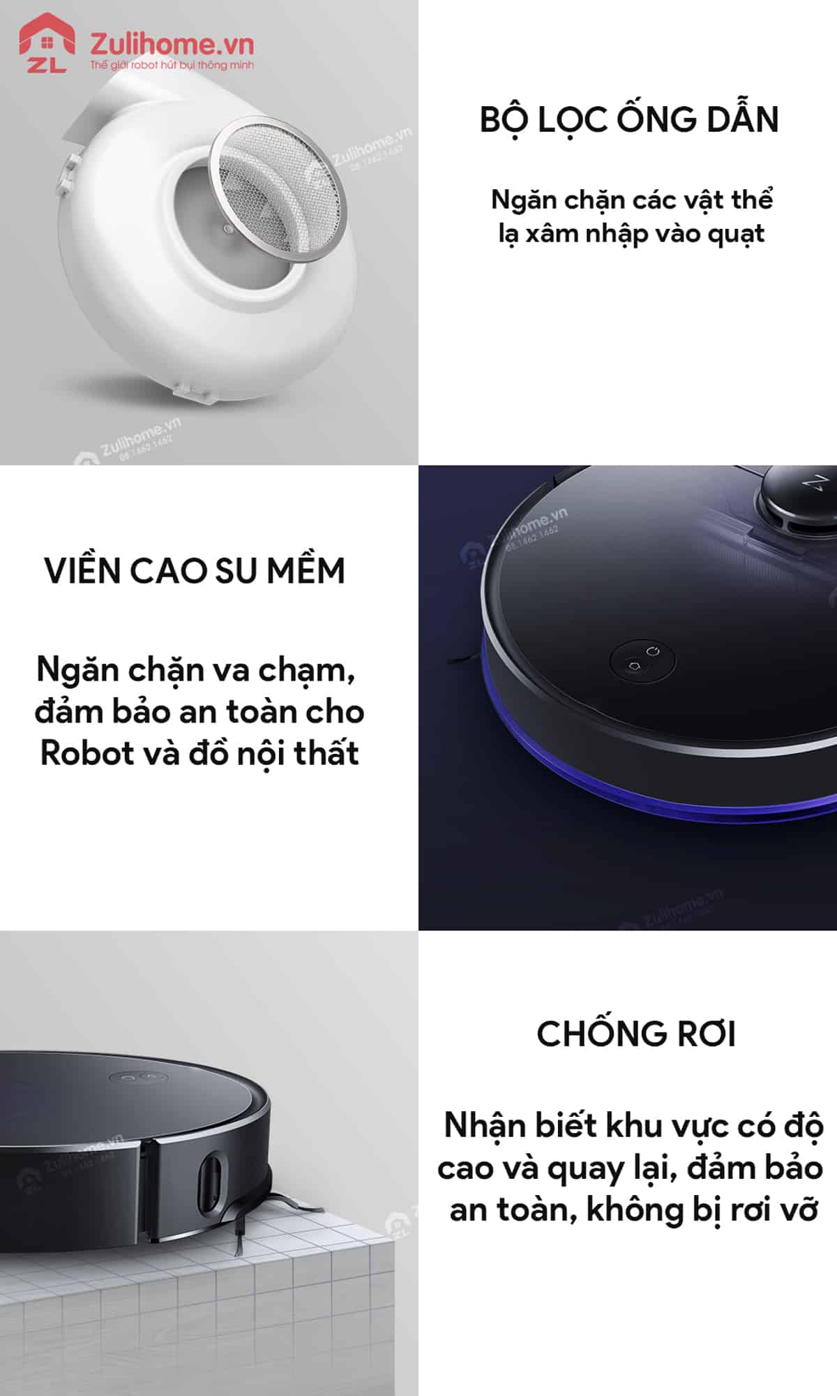 Xiaomi Roborock T4 - Bản Nội Địa 16 Xiaomi Roborock T4 có cảm biến chống rơi và thiết kế chống va đập