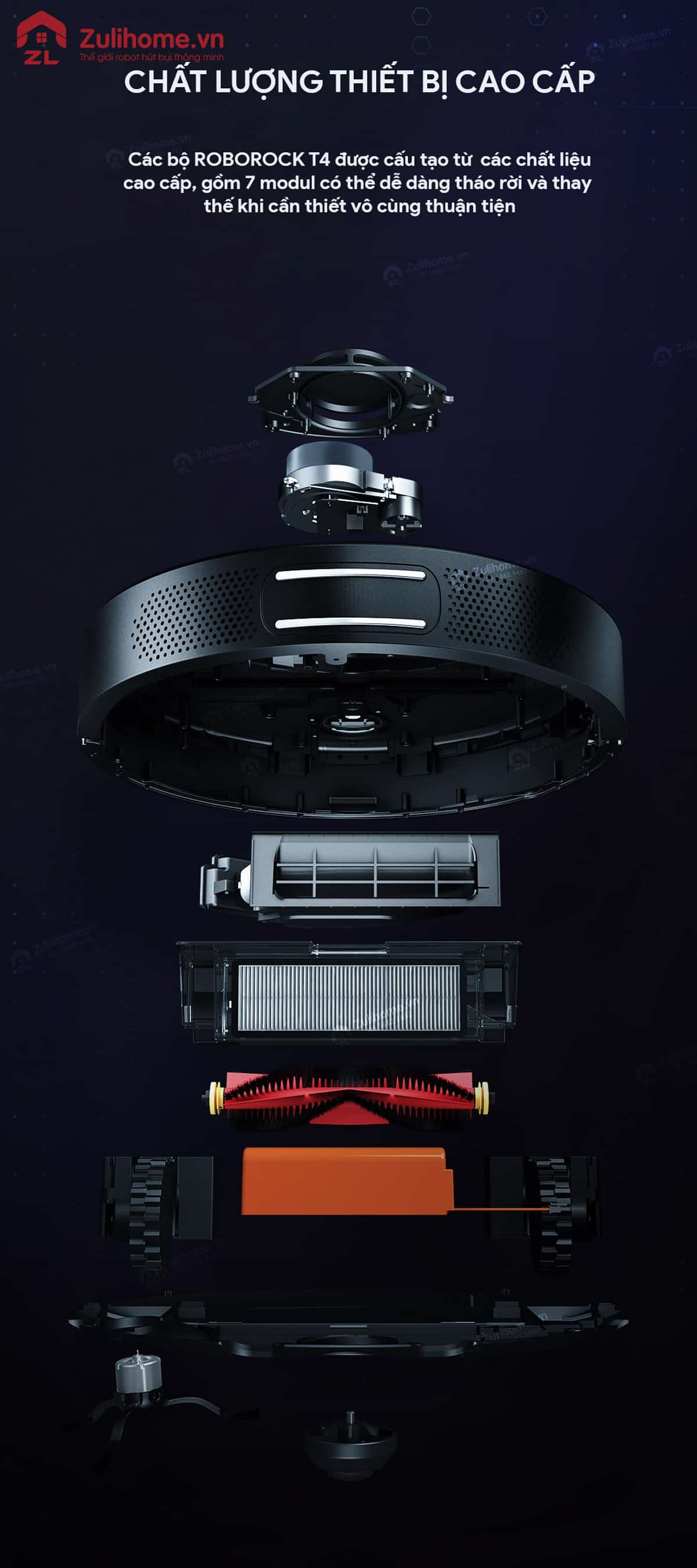 Xiaomi Roborock T4 - Bản Nội Địa 4 Xiaomi Roborock T4 có chất lượng thiết bị cao cấp