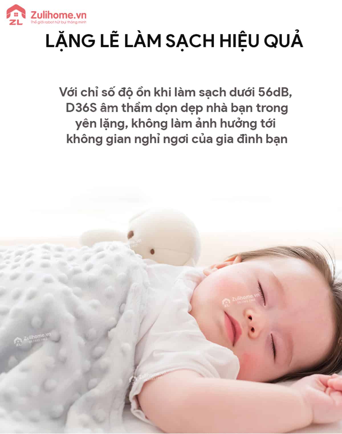 Ecovacs Deebot D36S 11 Ecovacs Deebot D36S làm sạch hiệu quả mà không gây tiếng ồn