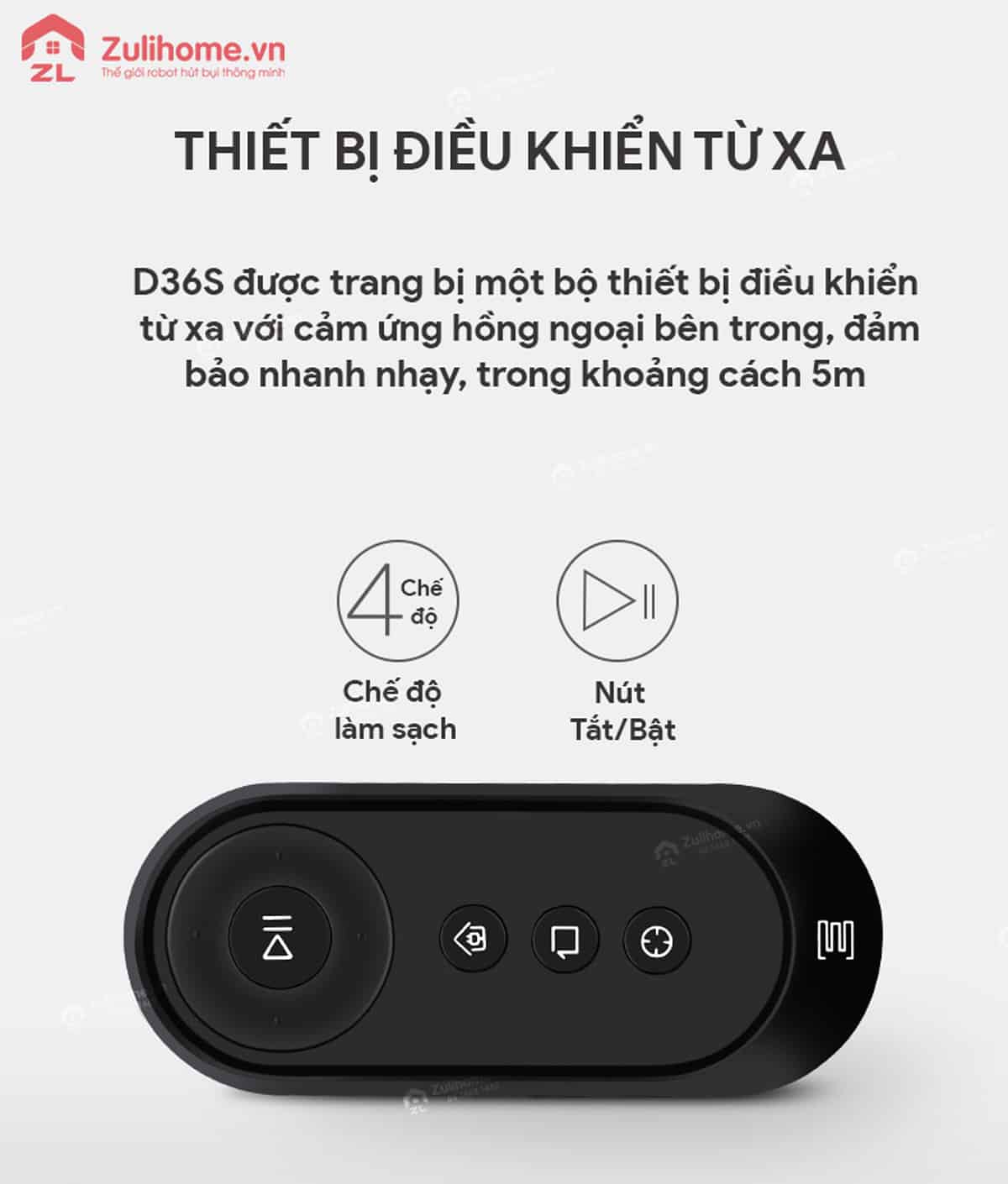 Ecovacs Deebot D36S 15 Ecovacs Deebot D36S được trang bị một bộ thiết bị điều khiển từ xa