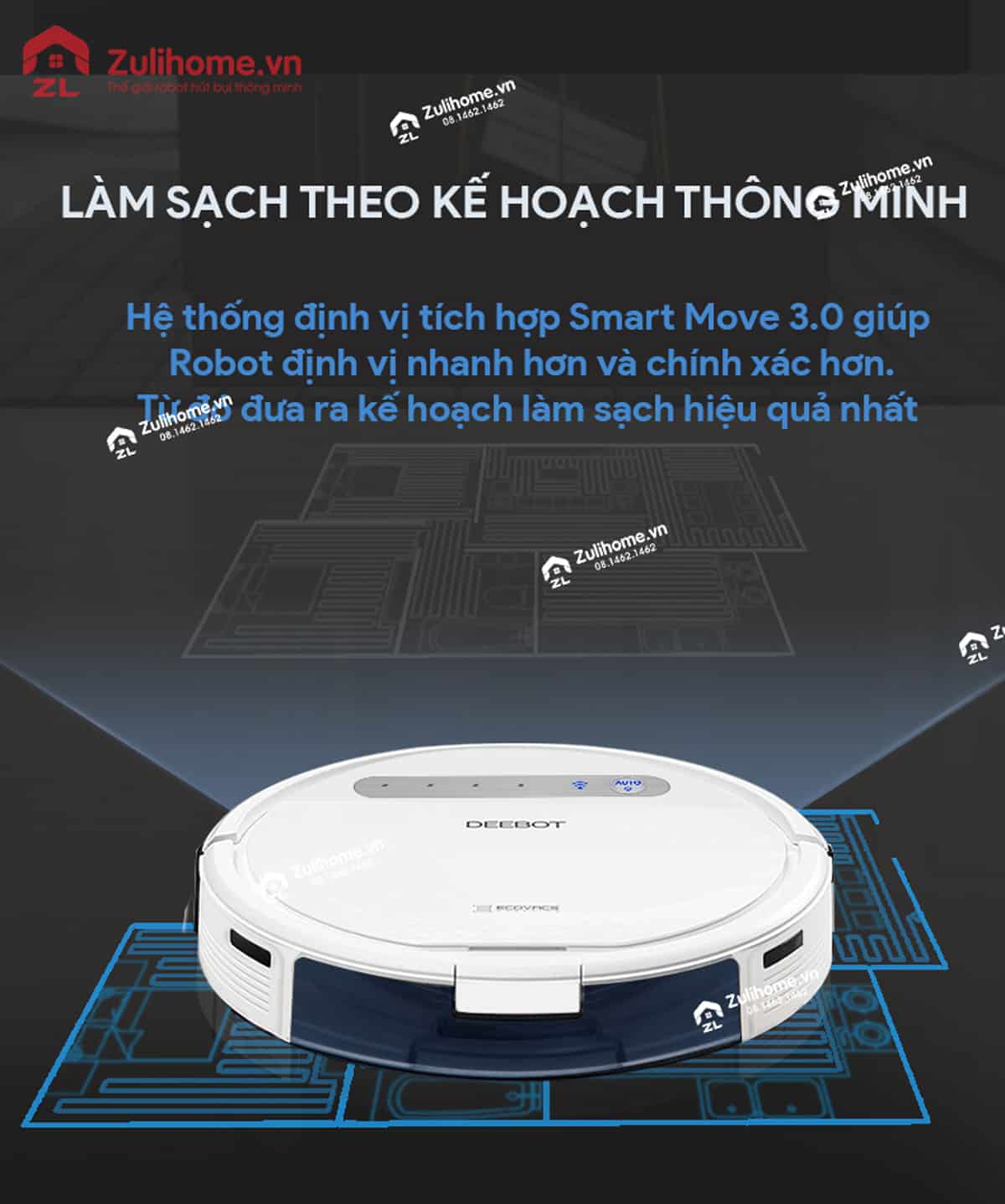 Ecovacs Deebot DD37 4 Ecovacs Deebot DD37 làm sạch theo kế hoạch thông minh