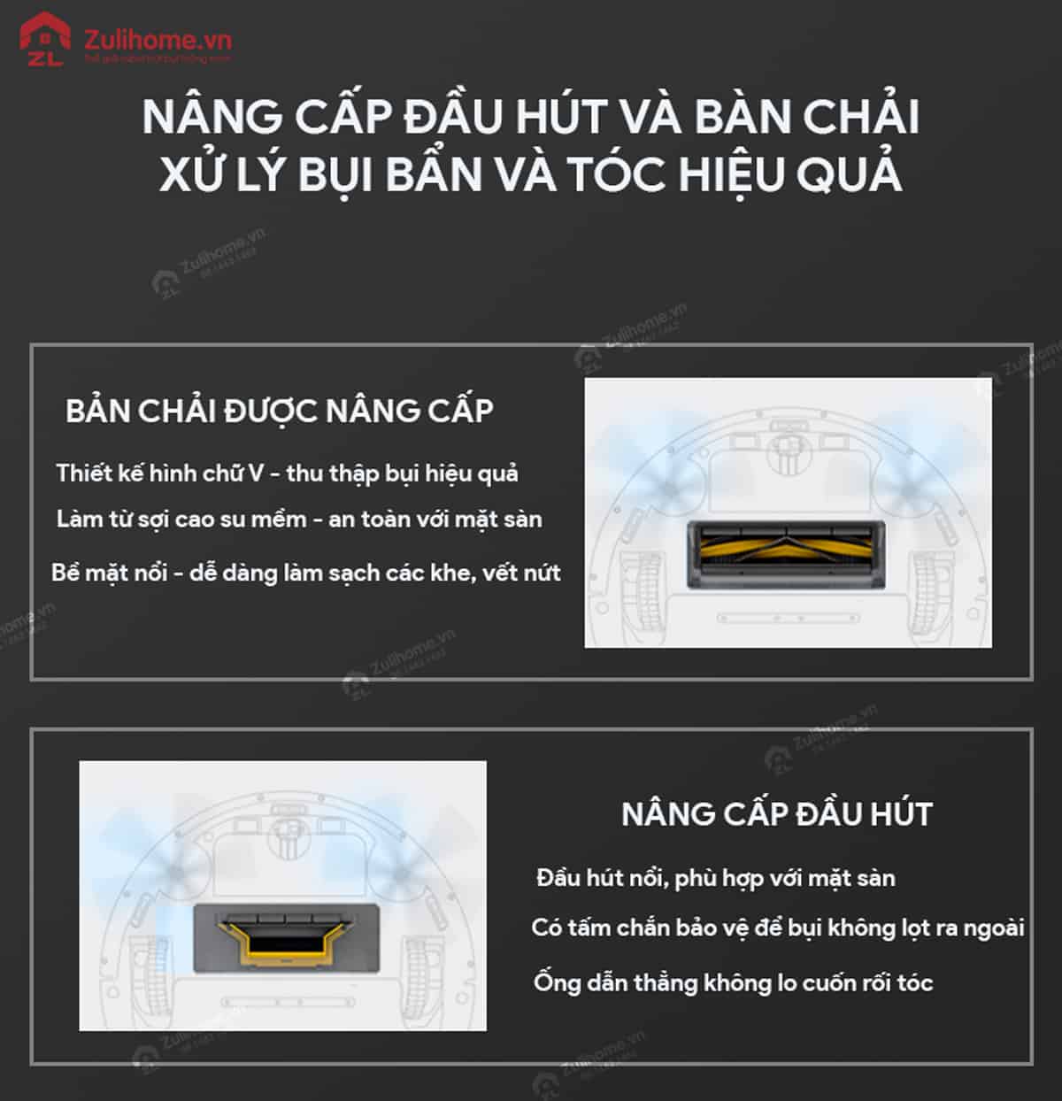Ecovacs Deebot DD37 8 Ecovacs Deebot DD37 với bàn chải và đầu hút được nâng cấp