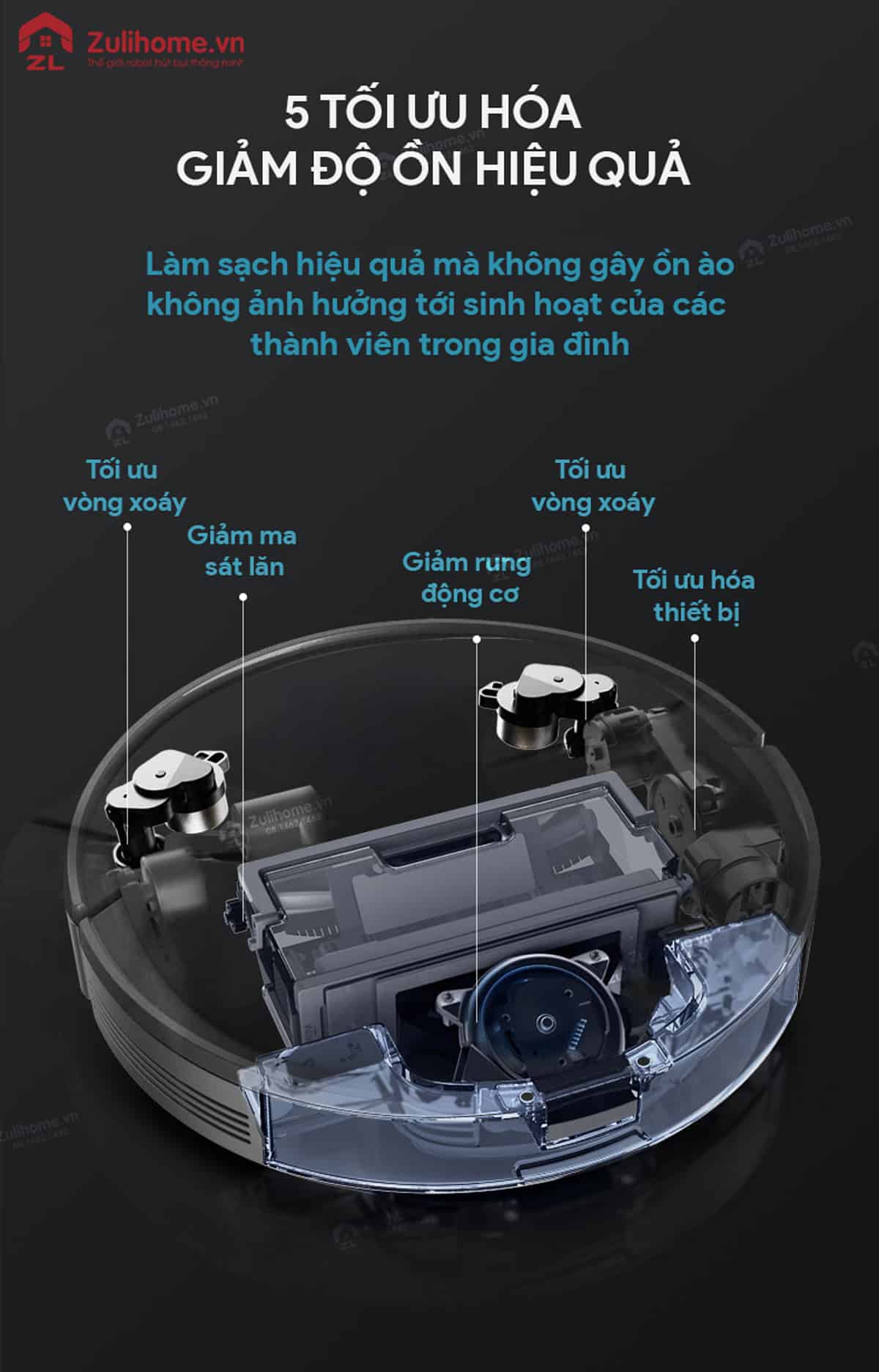 Ecovacs Deebot DJ36 11 5 tối ưu hóa giúp giảm độ ồn của Ecovacs Deebot DJ36