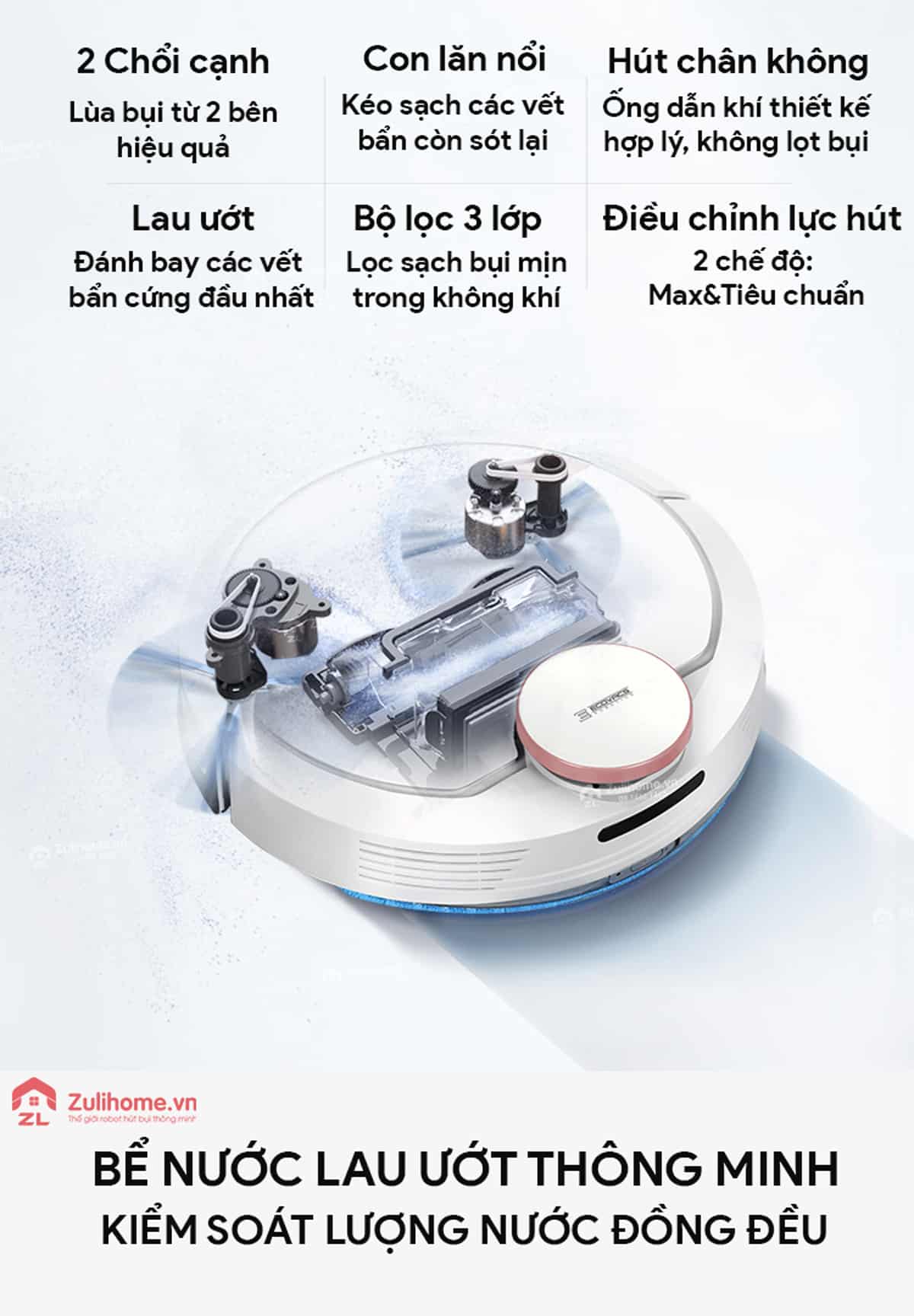 Ecovacs Deebot DT88 - Model 2019 10 Ecovacs Deebot DT88 | Chế độ lau và hút toàn diện